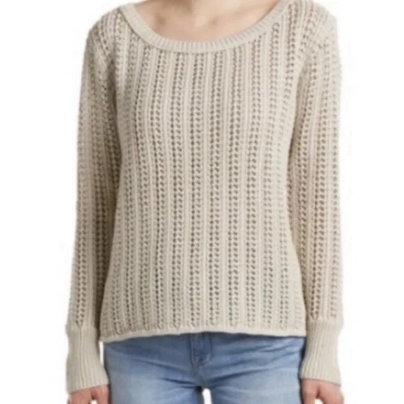 Calypso St. Barth Varinka Beige Open-Knit Sweater size small $350 - Picture 3 of 11